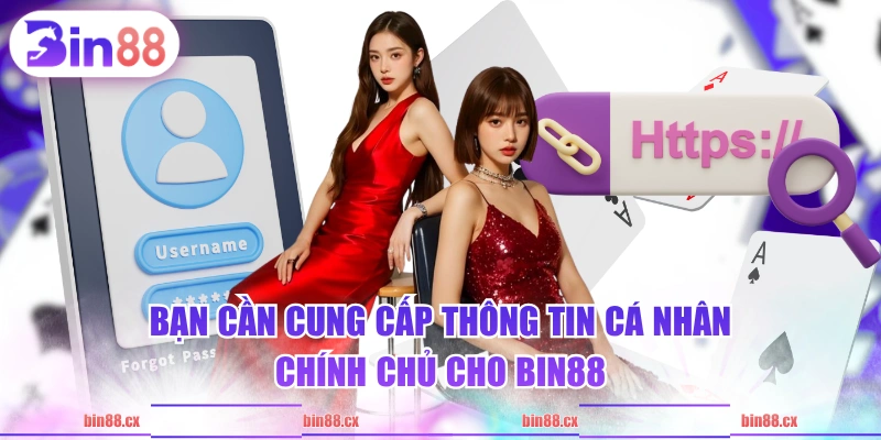 Bạn cần cung cấp thông tin cá nhân chính chủ cho BIN88