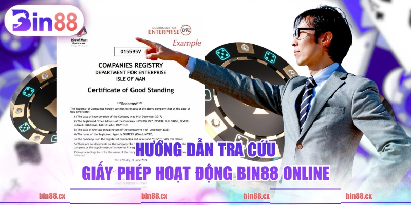Hướng dẫn tra cứu giấy phép hoạt động BIN88 online