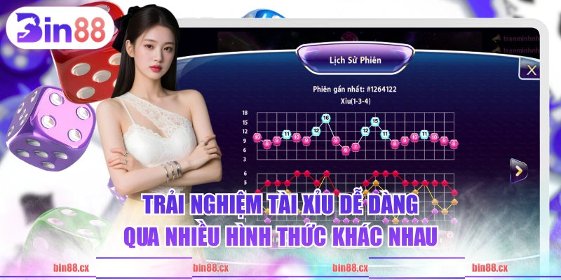 Trải nghiệm tài xỉu dễ dàng qua nhiều hình thức khác nhau